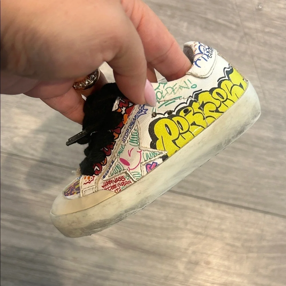 Golden Goose Baby Graffiti Sneakers Sz 20